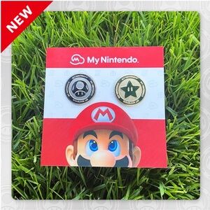 Nintendo Platinum Point & Gold Point Coins Pin Set